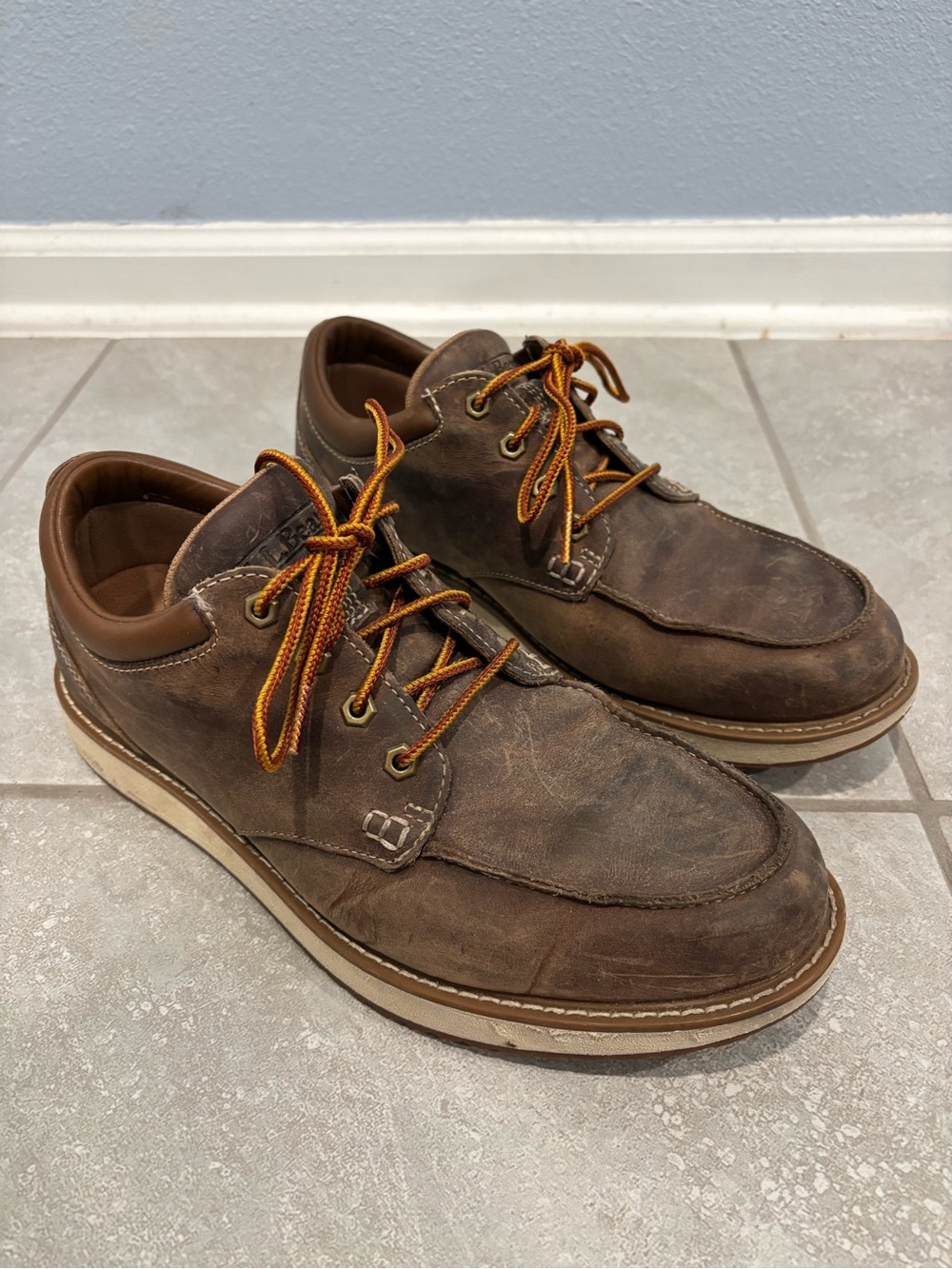 L.L.Bean Stonington Moc Toe Leather Shoes Men’s 10.5 Brown